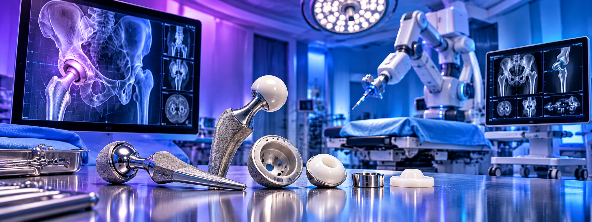 Modern hip replacement technology and implants
