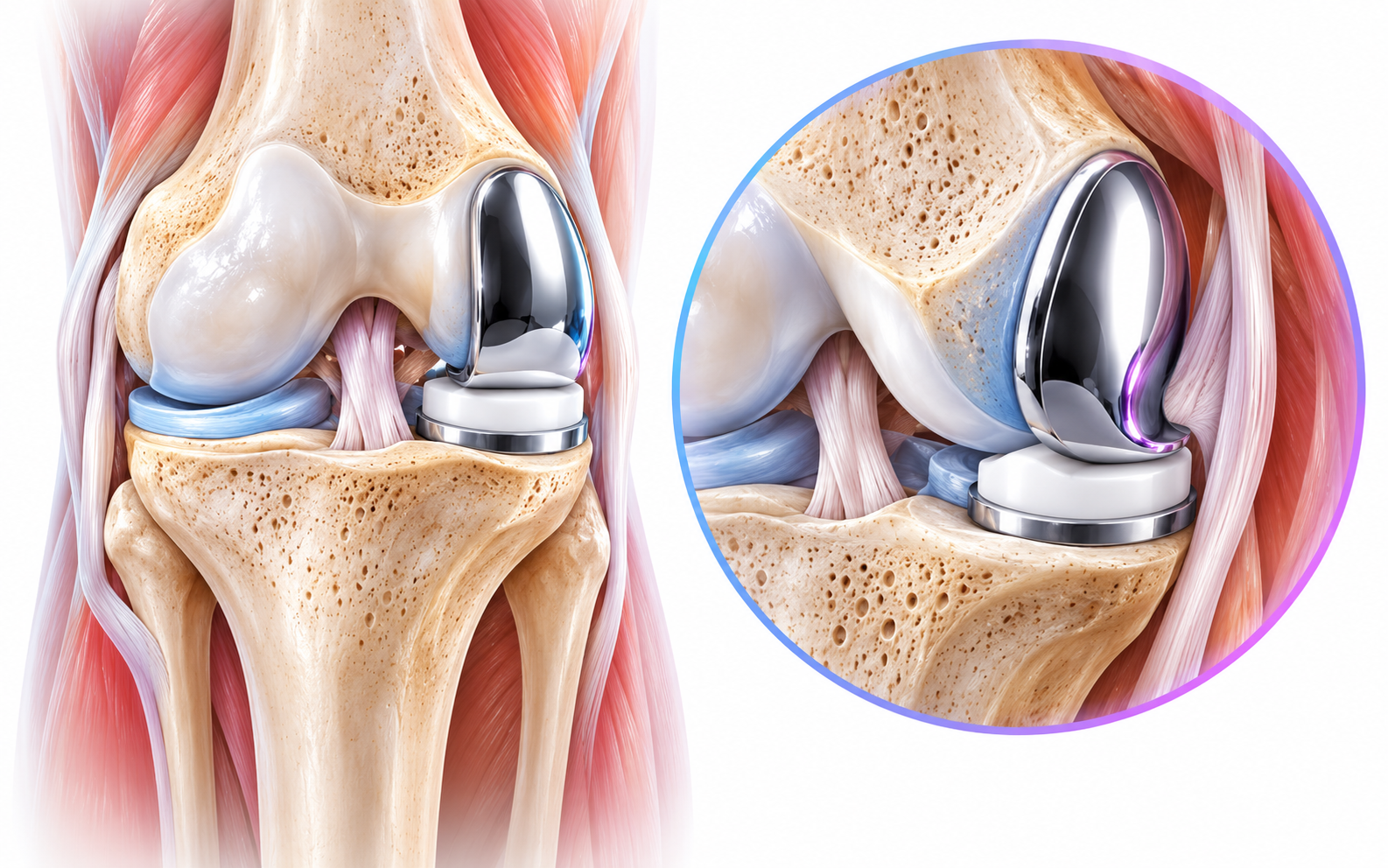 Partial knee replacement scope