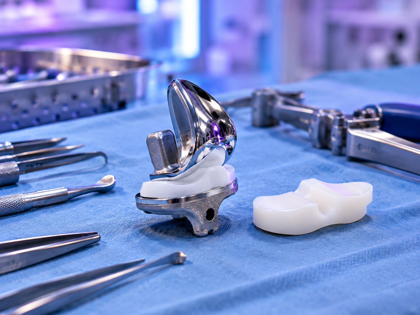 Unicondylar knee replacement implant